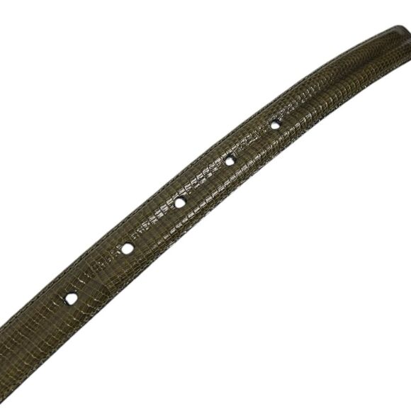 Cale Vintage Genuine Lizard Leather Green Belt Made in Spain women’s Size 32 - Picture 5 of 10
